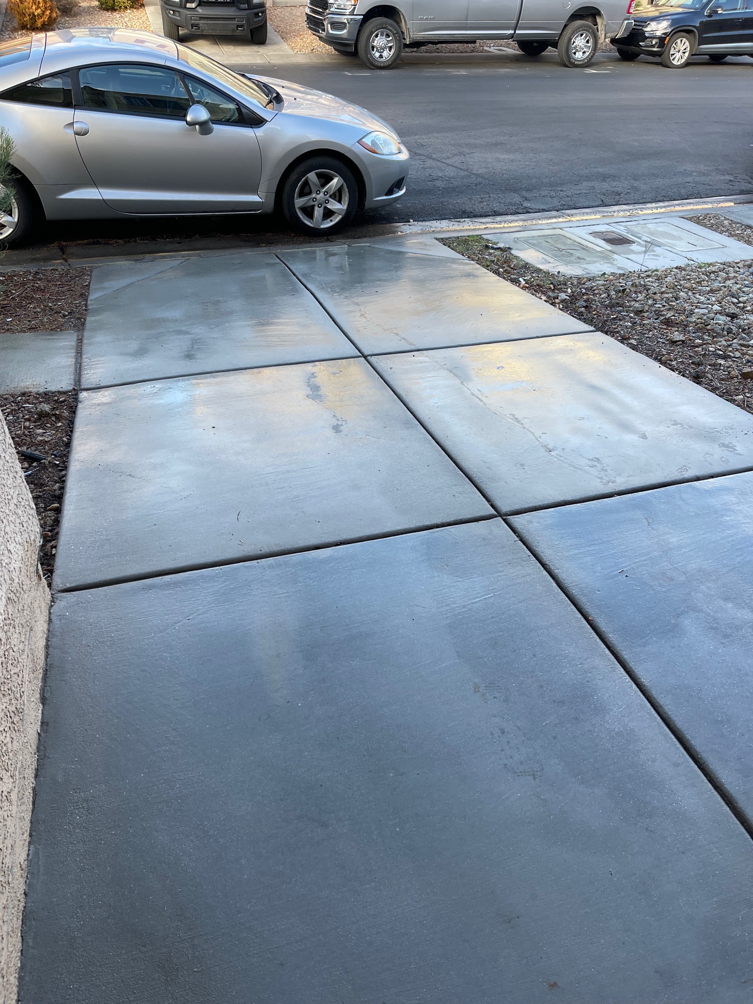 Concrete surface after treatment